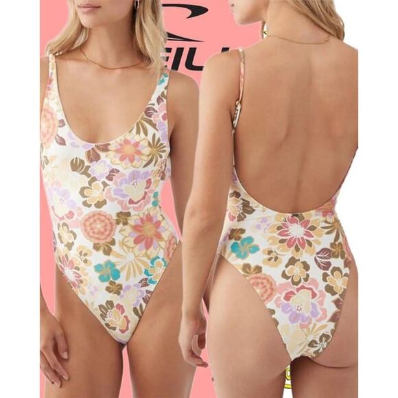O'Neill Meadow Floral Mykonos One-Piece Swimsuit Size L NWT - Picture 2 of 12